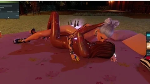 T-Girl-Wahnsinn mit einer kurvigen weißen Schönheit