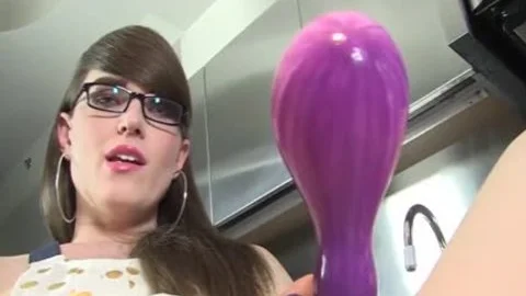 nice-looking tgirl Natalie Mars Stuffing Her horny wazoo With toys