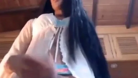 slutty ladyman latina Strokes Her Shecock