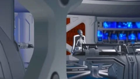 3d Alien Dickgirl nails A tight ebon slave In Space Station